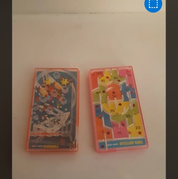 Vintage 1976 Mini-mate Pinball and 1978 mini mate Roller ball, orange on Pink - Picture 3 of 9